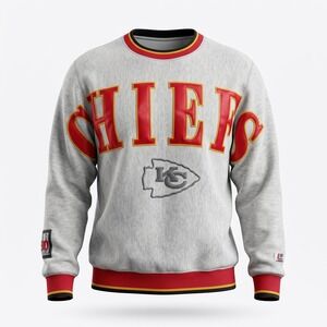Legends Athletic Kansas City Chiefs Sweatshirt Mens L Grey Excellent 90s NFL USA